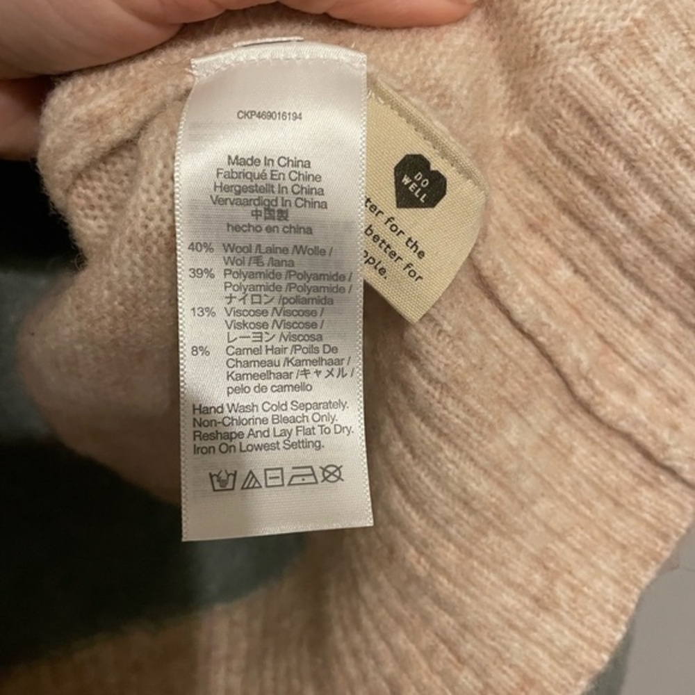 Madewell‎ Cedarbrook Pullover Sweater in Colorblock xxs wool blend - Picture 8 of 10